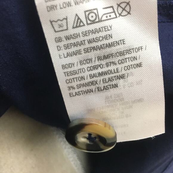 Denim & Co Twill Peplum Waist Jacket Navy XS - Picture 13 of 15